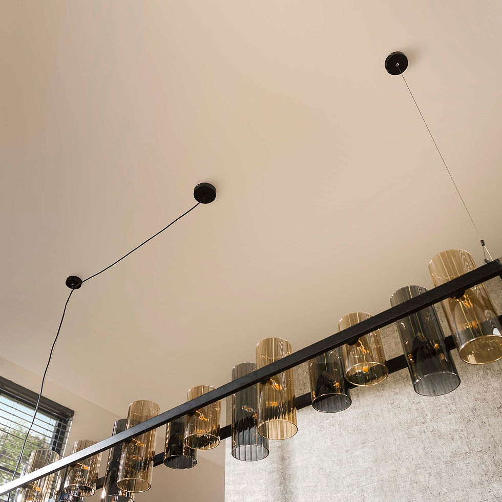Thumbnail: 14L 'Cylinder Mixed Glass' Hanging Lamp