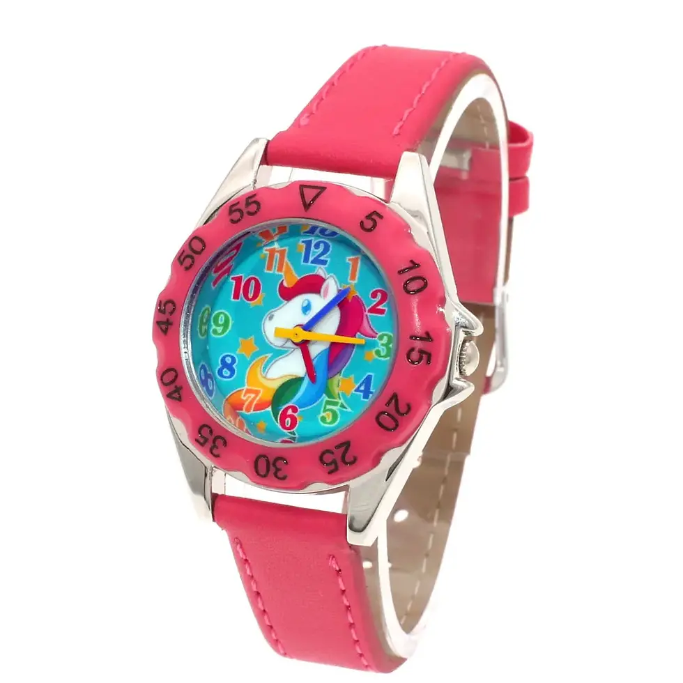 Μικρογραφία: Reloj de moda para niños que aprenden la hora. Unisex