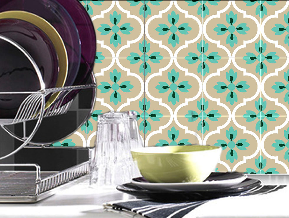 מדבקות אריחים מתאימות למטבח, לאמבטיה, קיר וריהוט