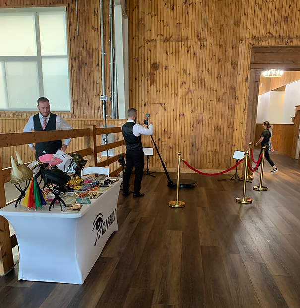 360 Photo Booth at Vignon Manor Farm for a wedding with DJ Paul T