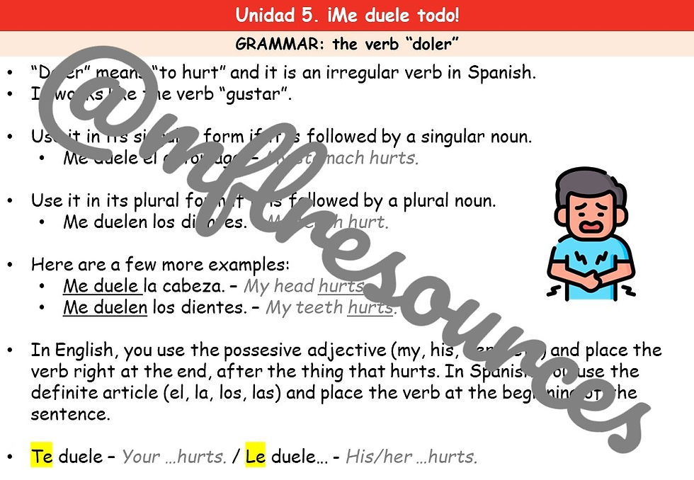 Miniatura: Viva 3 - Module 3 (En forma) - Lesson for unit 5 (¡Me duele todo!)