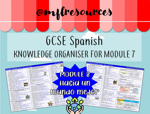 GCSE Spanish - Knowledge Organiser for Module 8 | MFL Resources