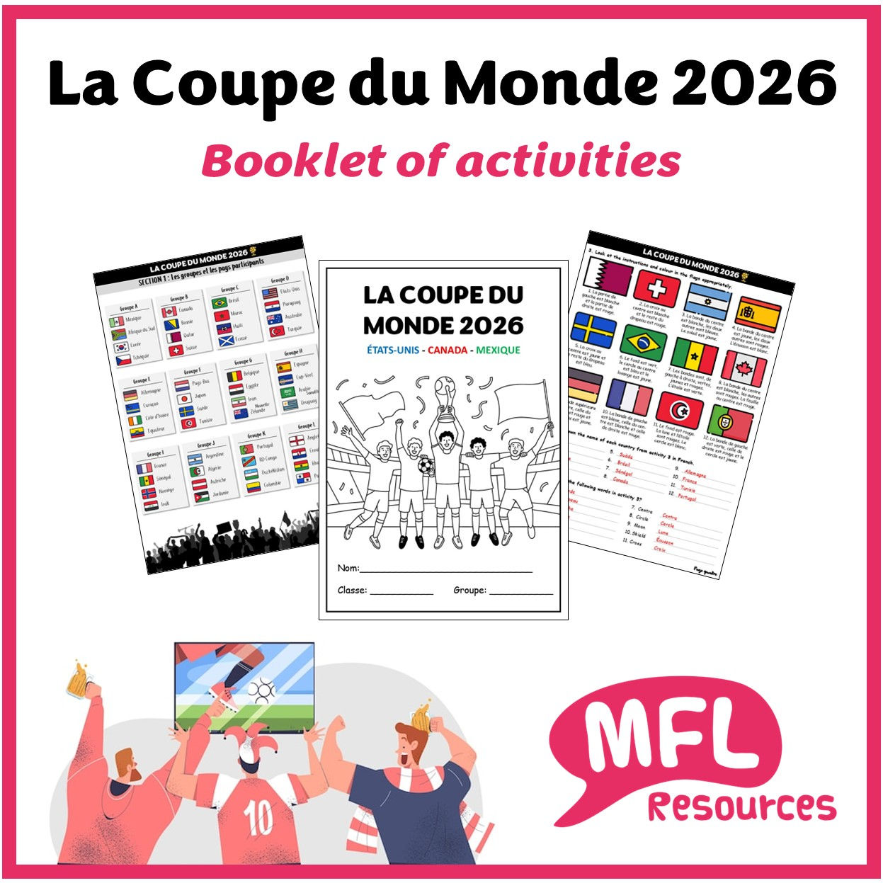 KS3 French - La Coupe du Monde 2026 - Booklet of activities