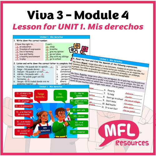Viva 3 (rojo) - Module 4 - Lesson for unit 1 (Mis derechos) | MFL Resources