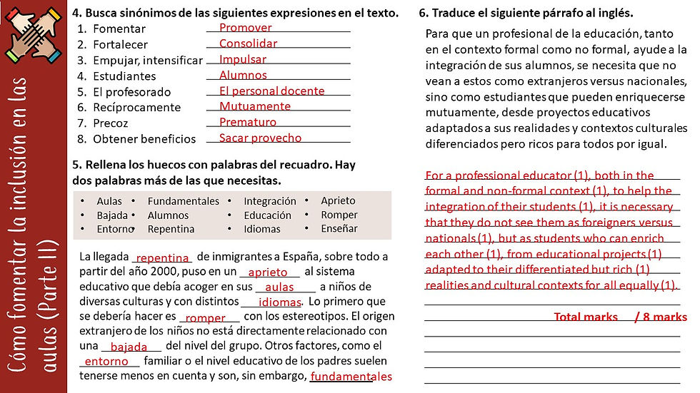 Miniatura: A Level Spanish - Integration