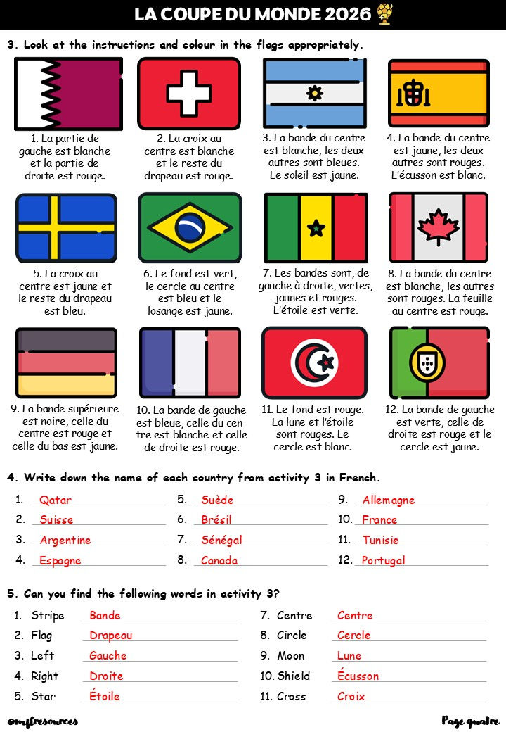 Miniatura: KS3 French - La Coupe du Monde 2026 - Booklet of activities