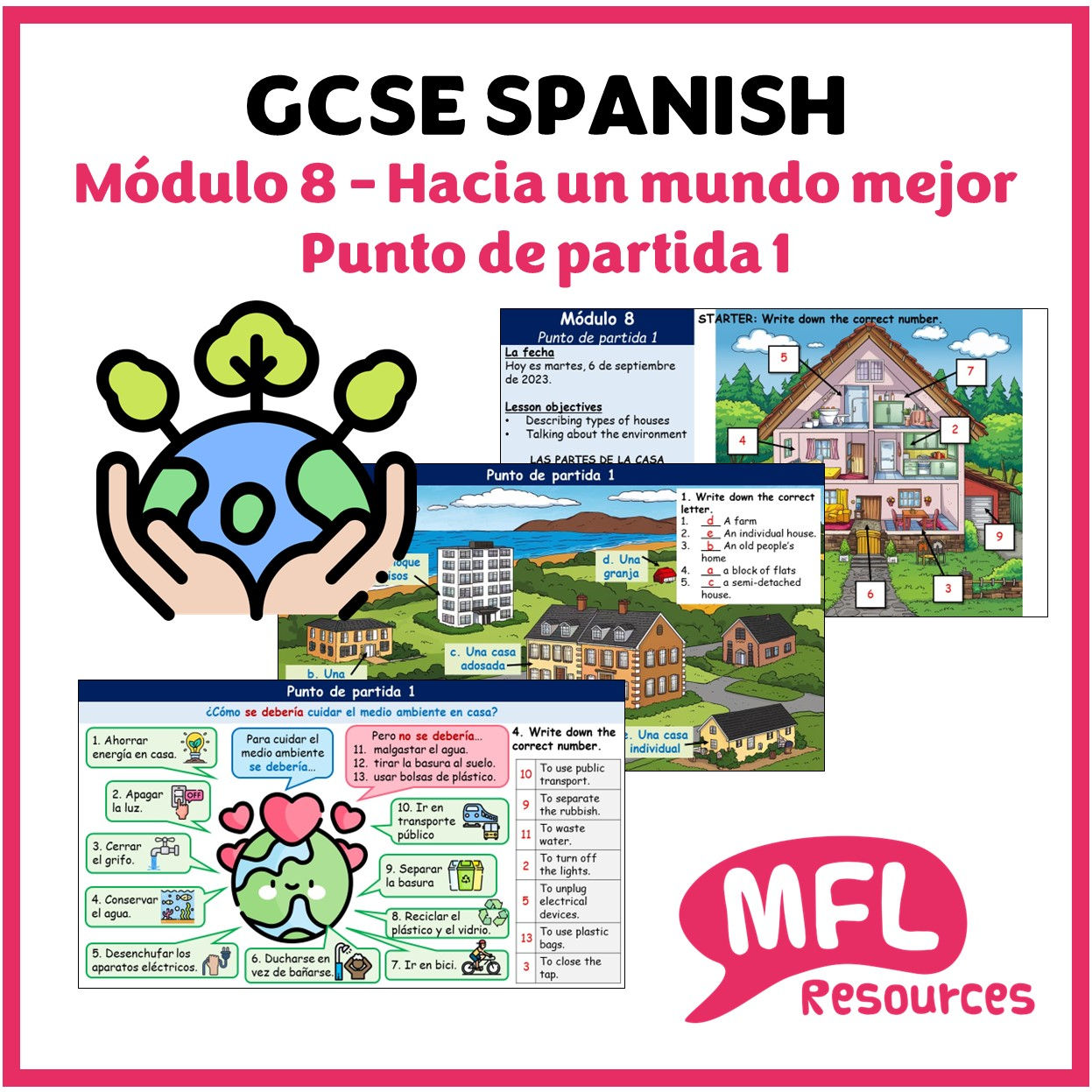 GCSE Spanish - Module 8 (Hacia un mundo mejor) - Lesson for punto de partida 1