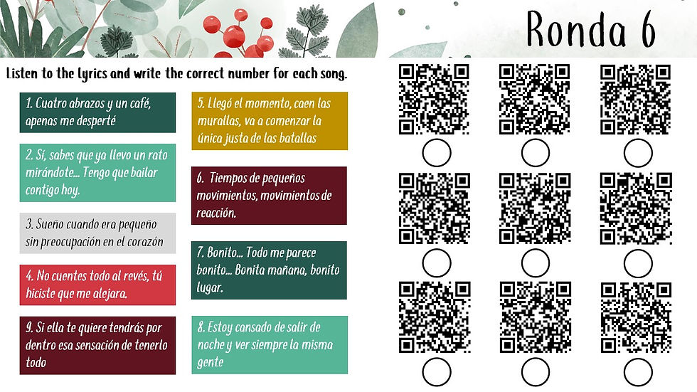 Miniatura: KS3 & 4 Spanish Christmas Quiz
