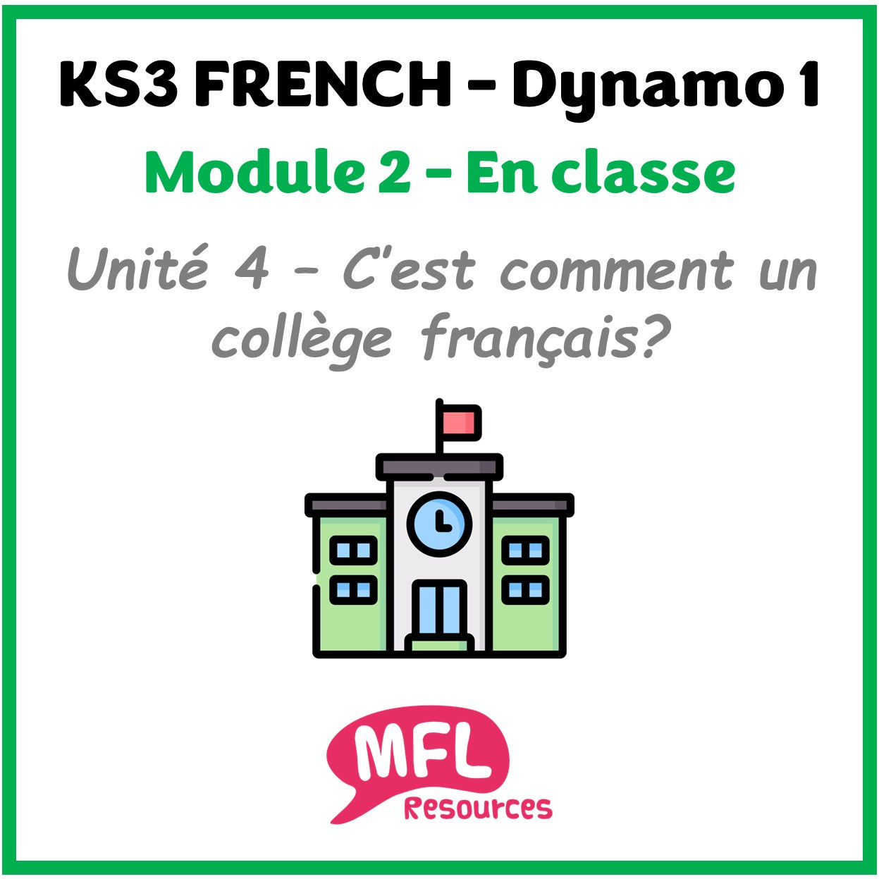 Dynamo 1 - Module 2 (En classe) - Lesson for unit 4