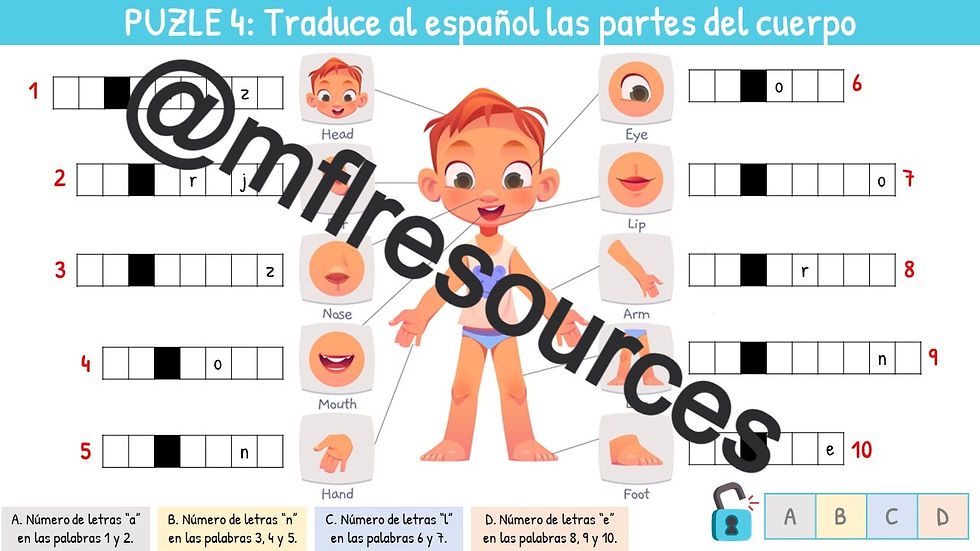 Miniatura: KS3 Spanish - End of year - Escape Room