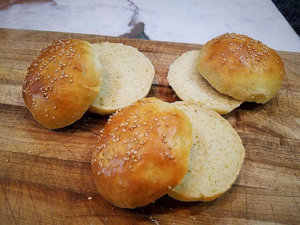 Soft Sourdough Burger Buns