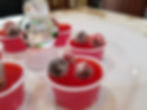 Cran-Raspberry Christmas Jello Shots
