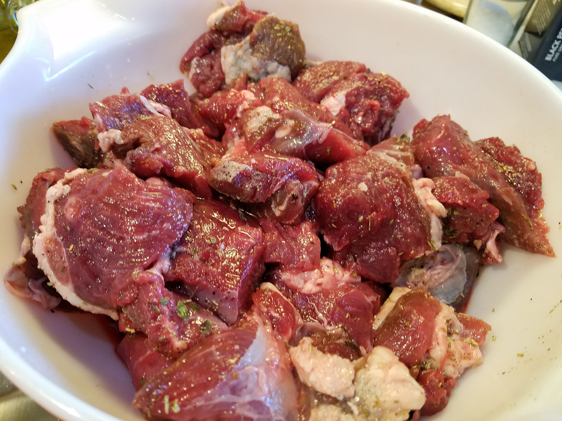 Lamb cubed to about 1 1/2 inch