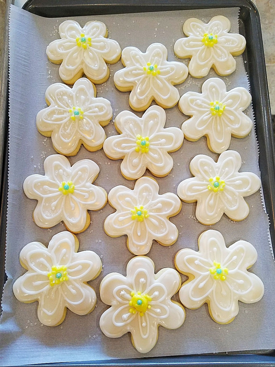 Spring Daisy Sugar Cookies