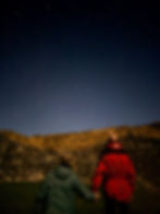 couple from Glenbay with mountains at Staigue