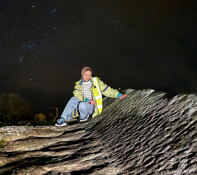 Dalia Al Najjar from Gaza at 'rock art by night' © Aoibheann Lambe.jpeg