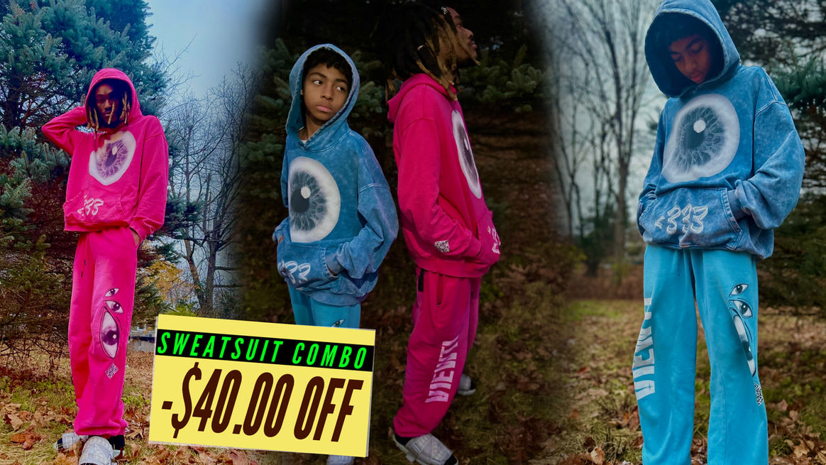 Viewtiful | Psychedelic Streetwear co. New Drop! Lookin Ahh Sweatsuit- Bundle Combo Discount. 40 USD off any purchase of Lookin Ahh Hood with Lookin Ahh Sweats. Discount automatically applied at checkout.