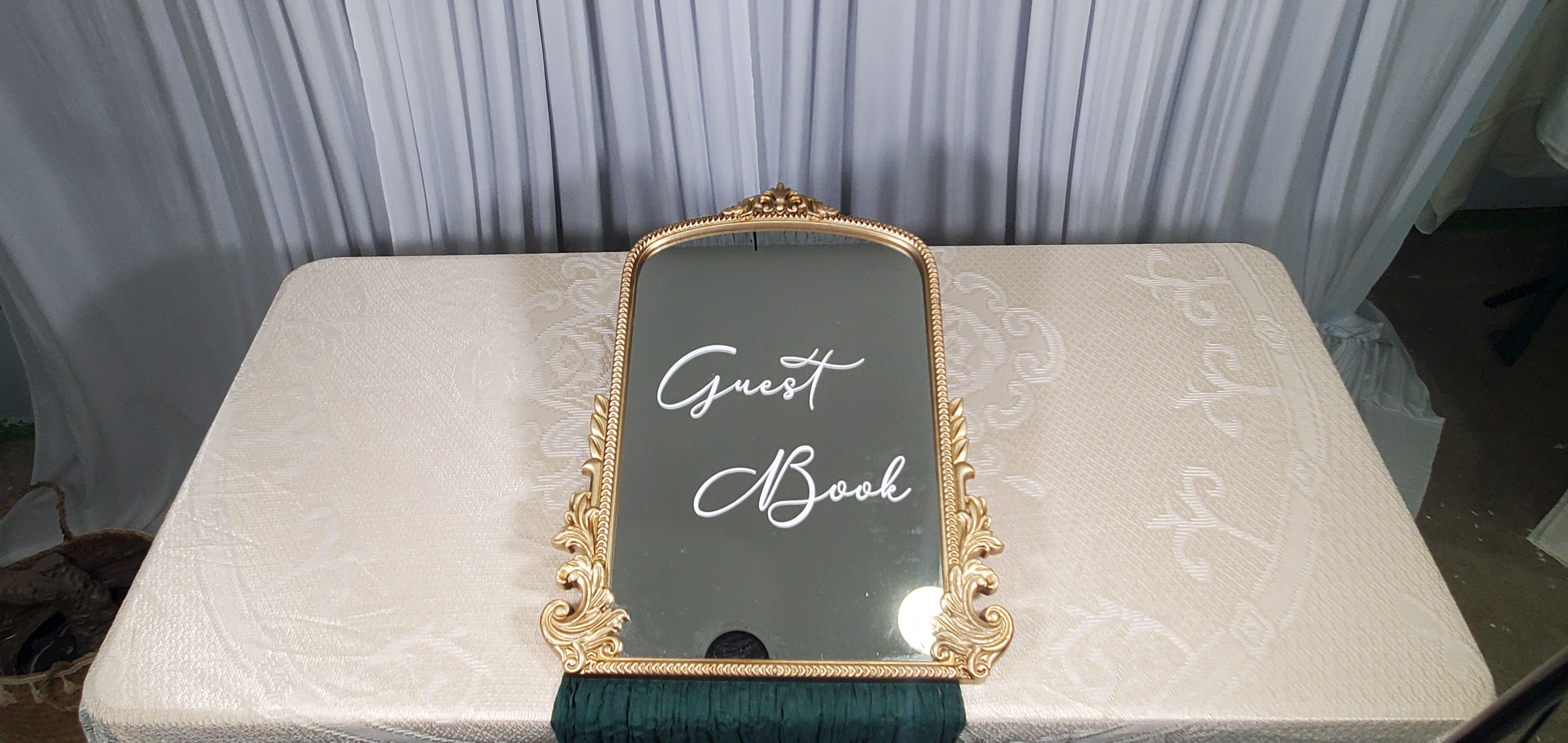 Gold Antique Guest Book Sign