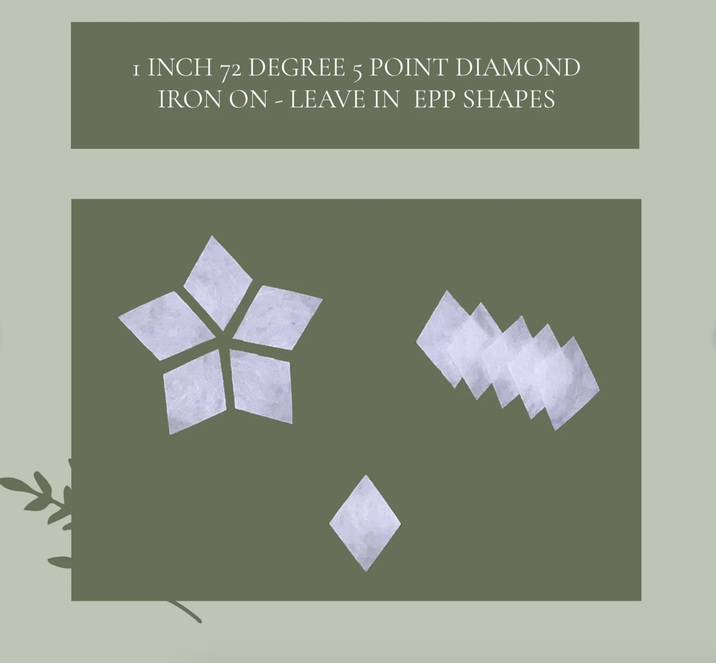 1" 72° Diamonds  (5 point) - Iron On
