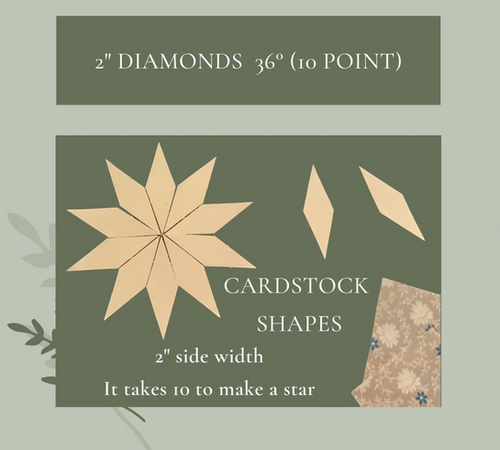 2 Inch Diamond Pattern 2 inch 36 degree Diamond Paper Pieces for English Paper Piecing | Sew ...