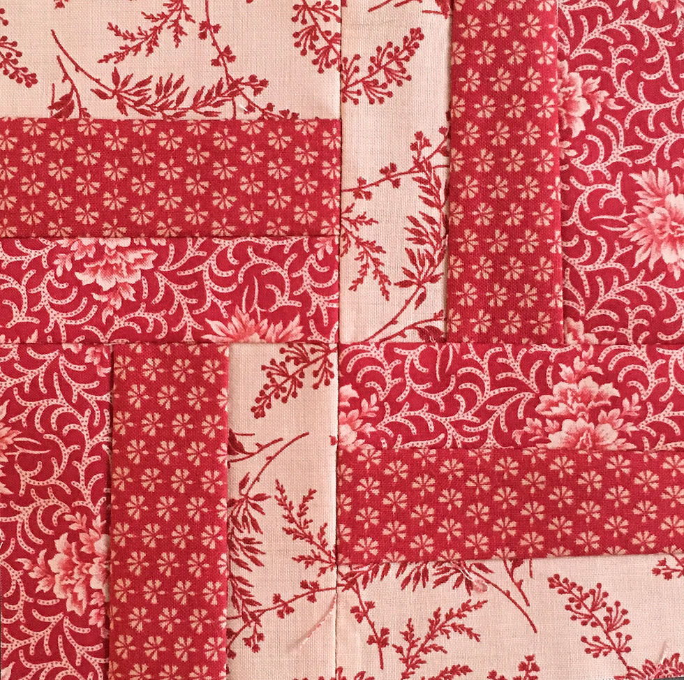 Completed Rail Fence Quilt Block