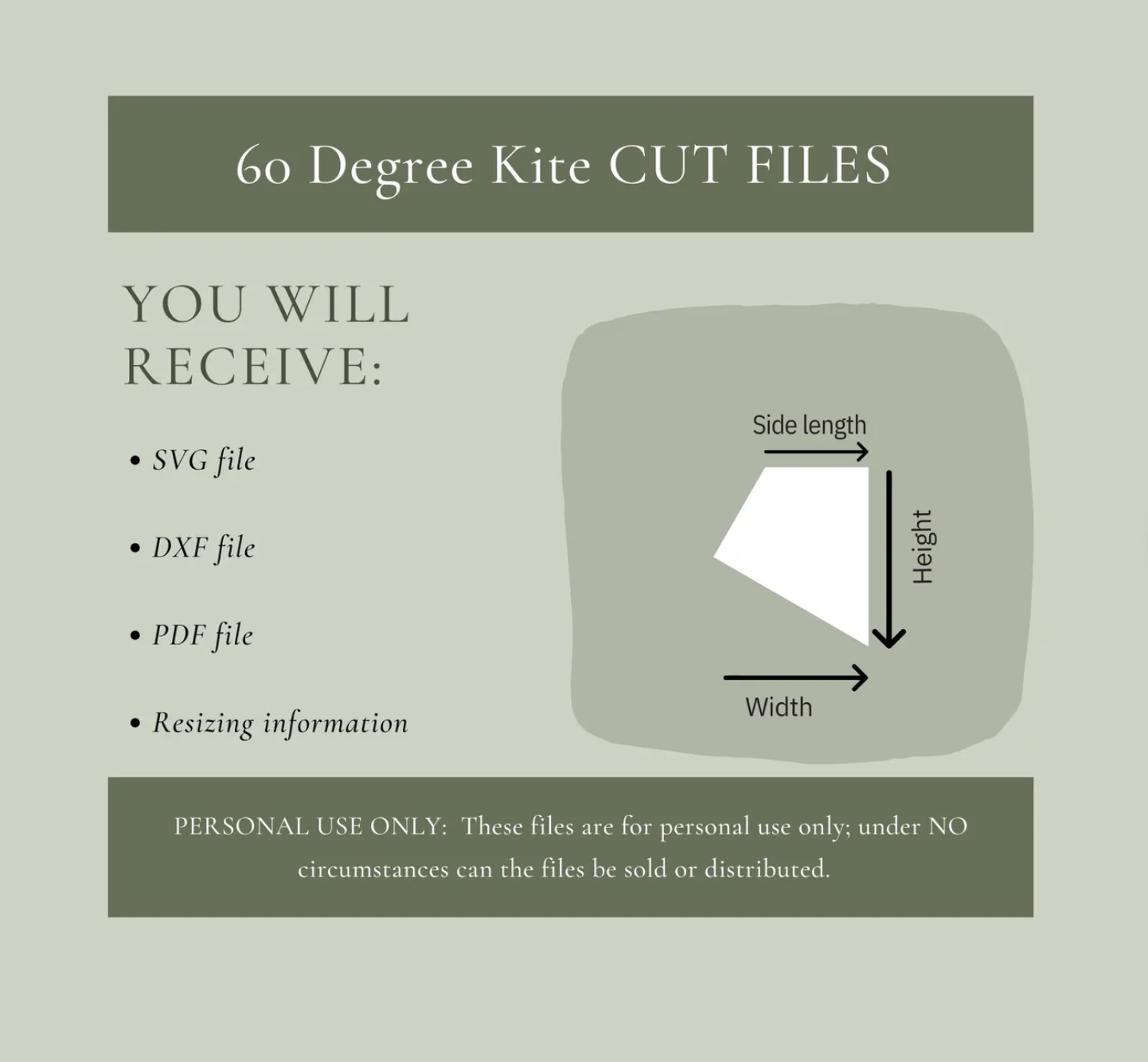 Hexagon Kite (60°) SVG DXF Cut File l Cricut l Silhouette