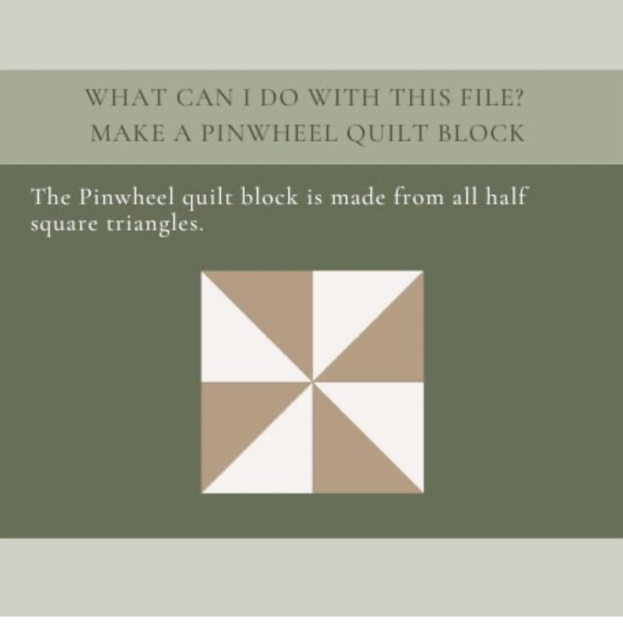 Thumbnail: Half Square Triangle (HST) and Square SVG DXF Cut Files l Cricut l Silhouette