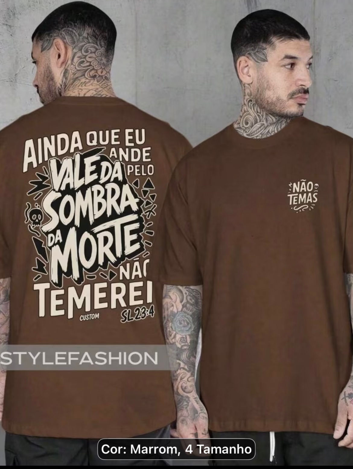 Camiseta Casual Estampa Bíblica