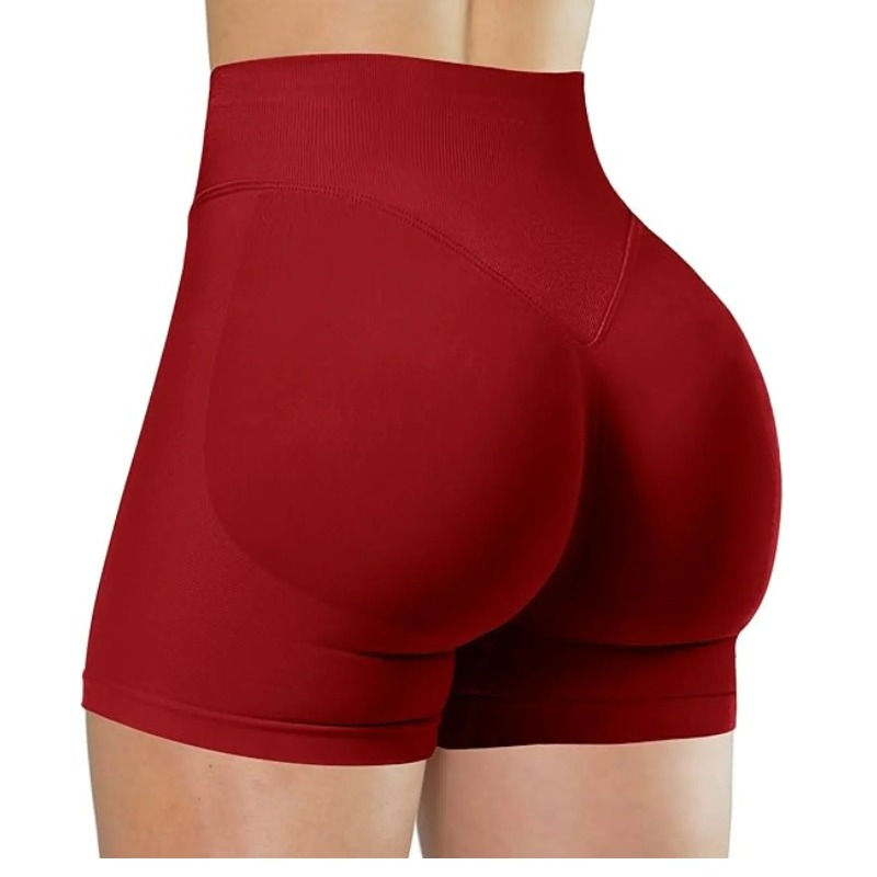 Miniatura: Shorts Feminino de Academia sem Costura, Cintura Alta, Slim, Elasticidade Alta