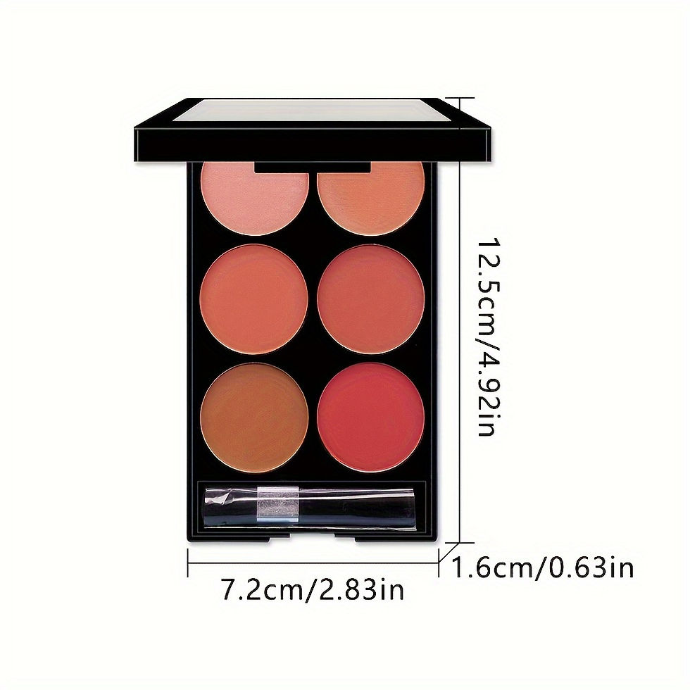 Miniatura: Paleta 6 em 1 de Blush e Contorno  Acabamento Matte e Perolado (Maquiagem em Pó)