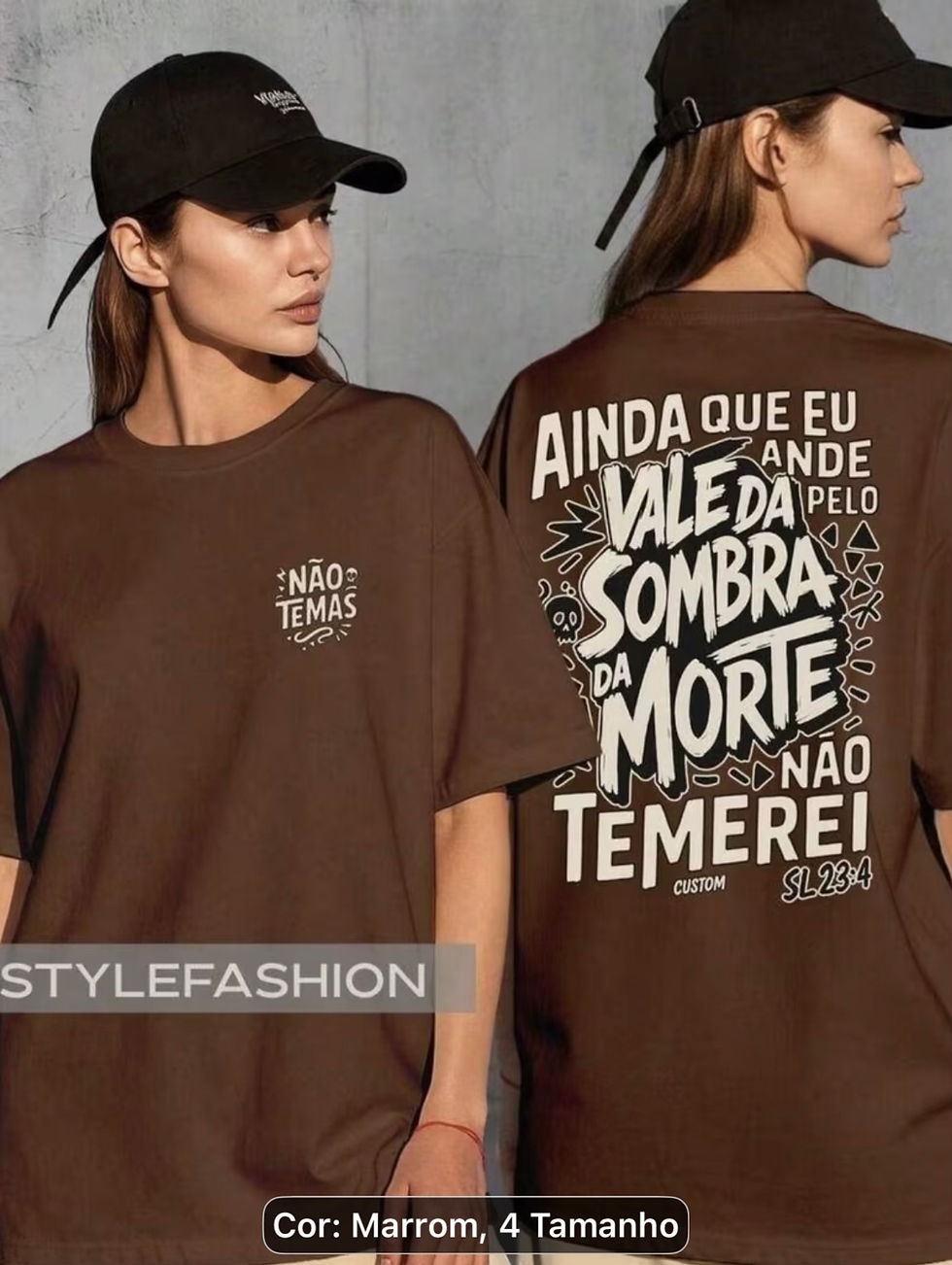 Miniatura: Camiseta Casual Estampa Bíblica 