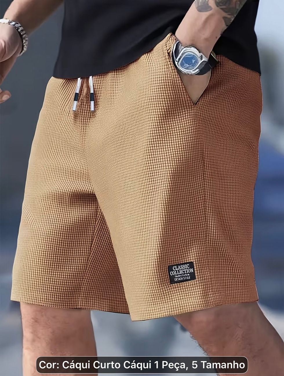 Miniatura: Shorts Masculino esportivo sem textura 