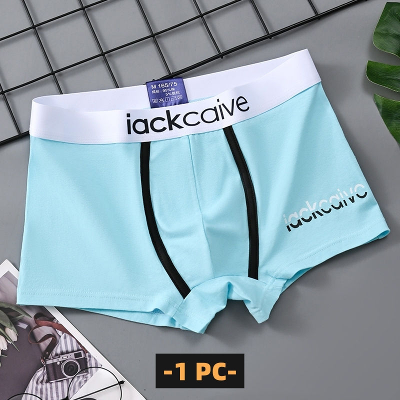Thumbnail: Cueca Boxer Masculina de Algodão 1/3 Peças, Respirável, Confortável