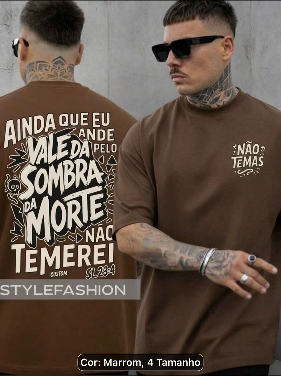 Miniatura: Camiseta Casual Estampa Bíblica 