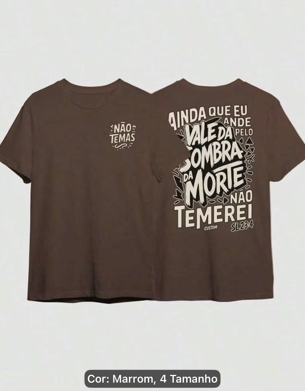 Miniatura: Camiseta Casual Estampa Bíblica 
