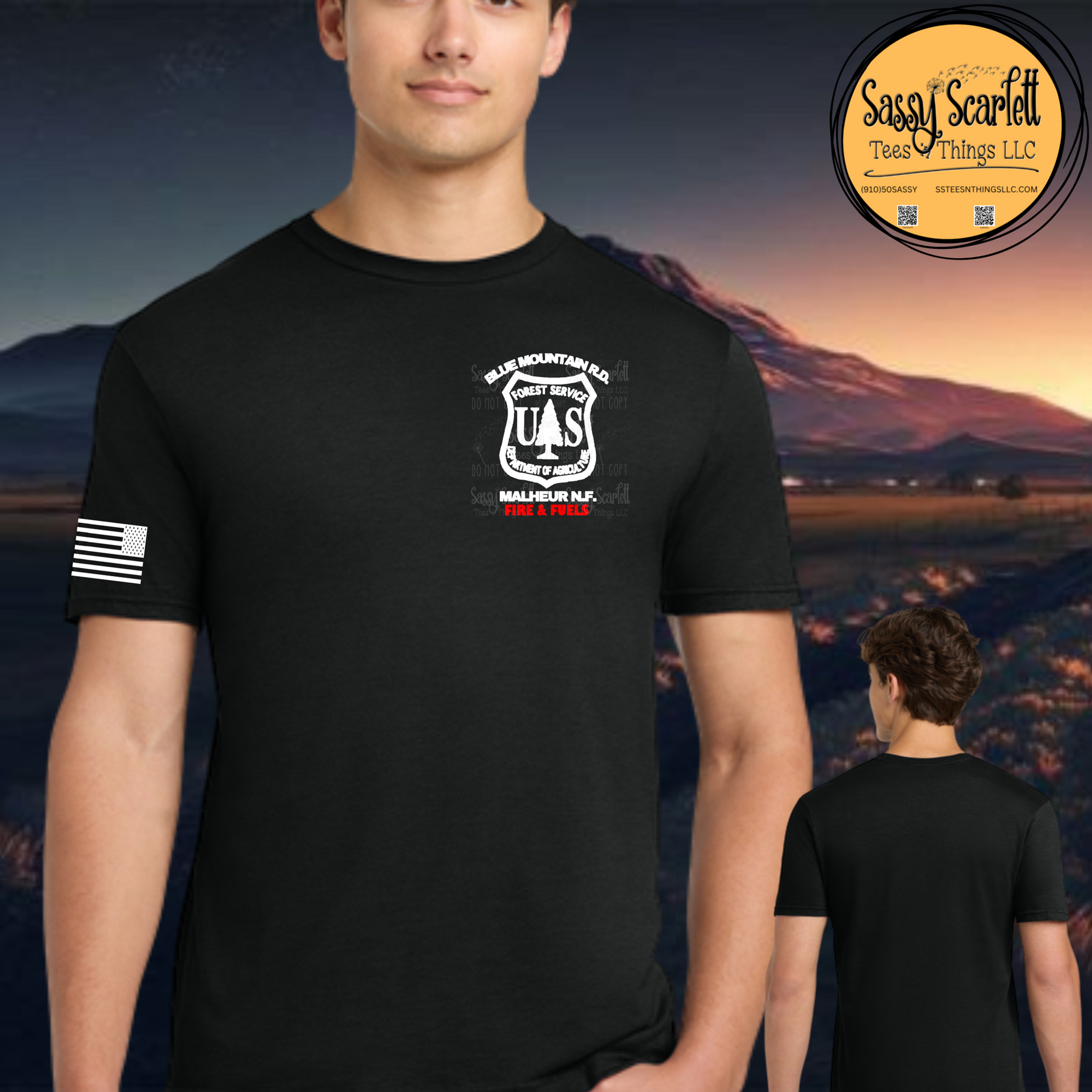 Black Tee, Front Pocket - Gildan Softstyle 6400, 100% Cotton