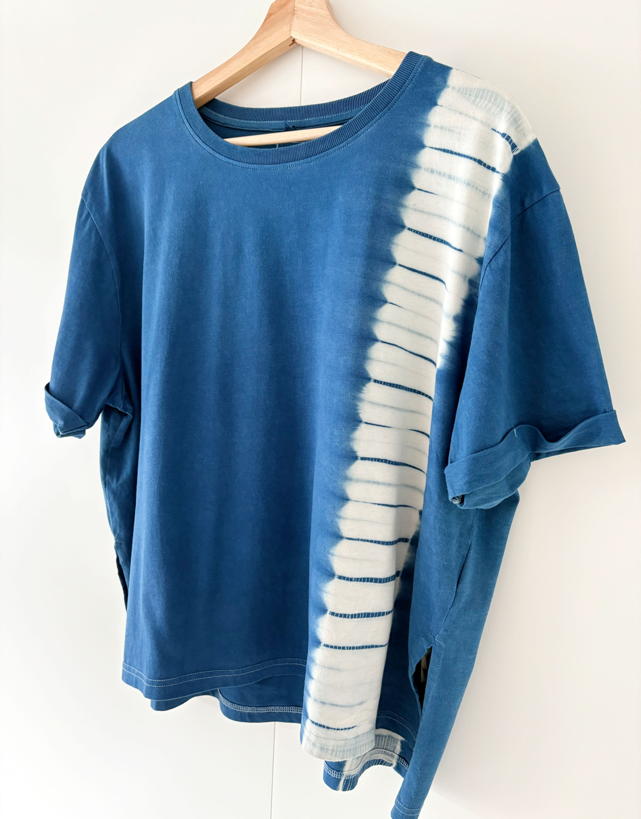 Organic Cotton T-shirts shibori dyed with organic indigo