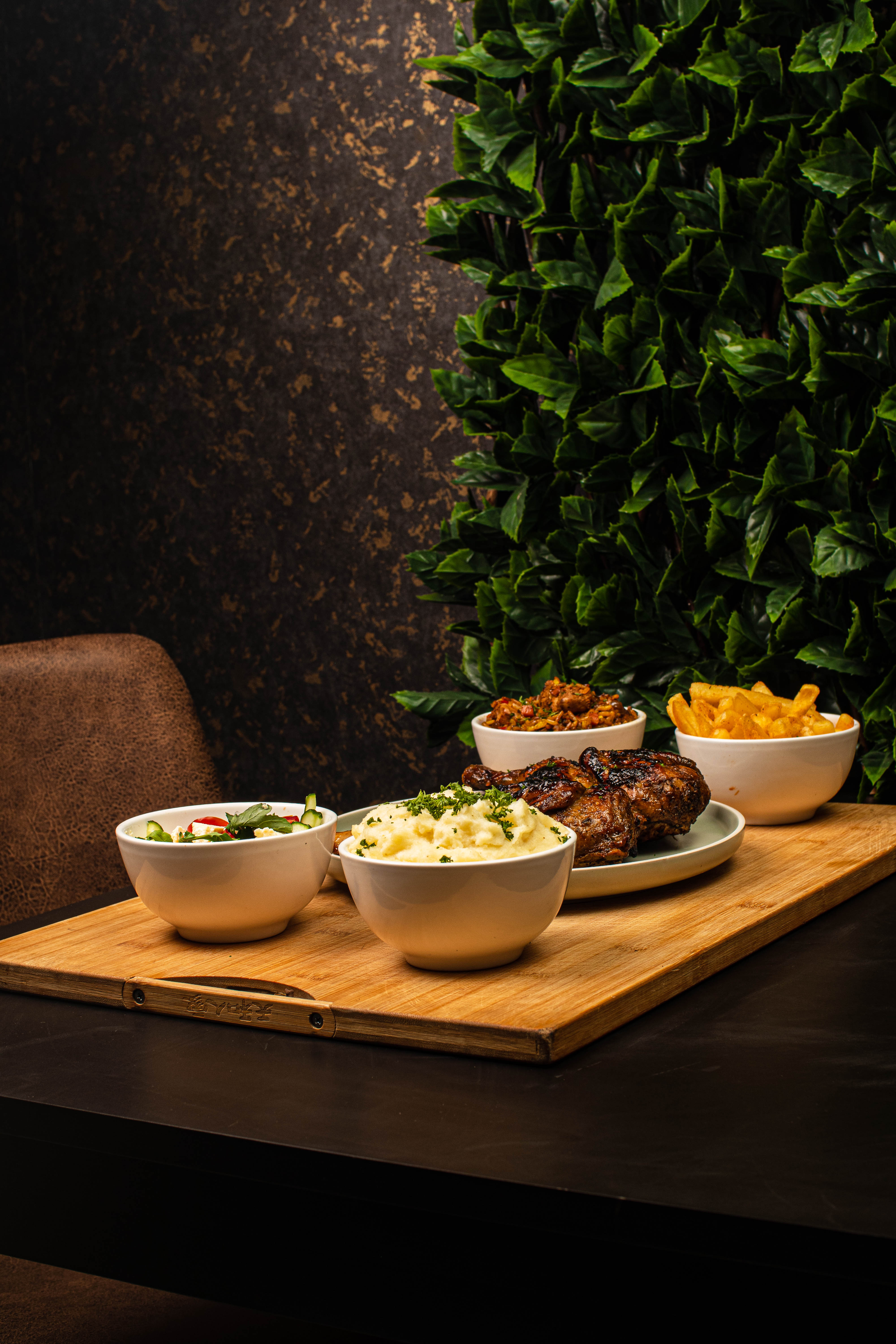 Arranged Food and Objects