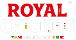 Royal Chicken logo with red and white text on black background.