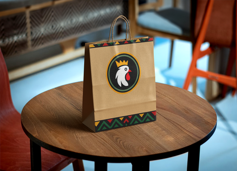 Royal Chicken branded packaging mockup design