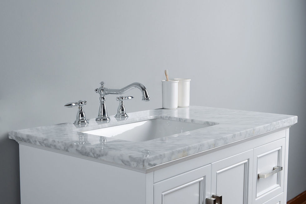 Thumbnail: Ariane 36" White Single Vanity Single Sink