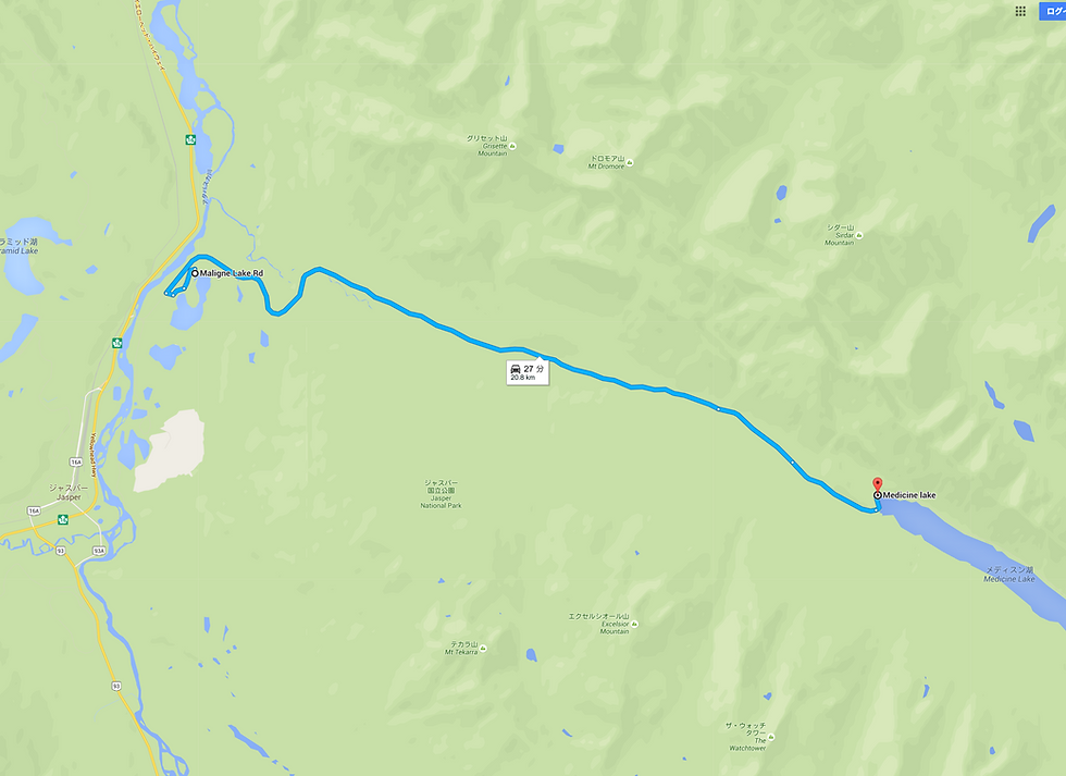 メディスンレイク往復 約50km