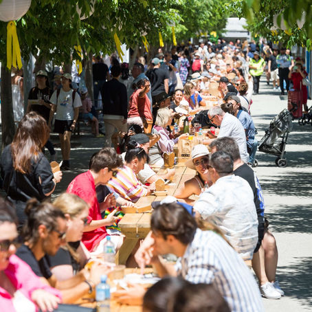 Diners beside the Barangaroo waterfront; image from Barangaroo’s official Great Graze event page