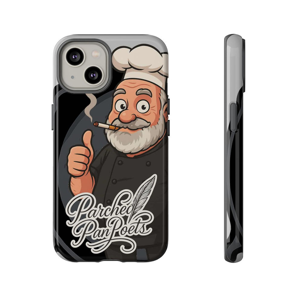 Chef Phone Case, Cook's Gift, Culinary Art, Foodie Accessory, Parched Pan Poets