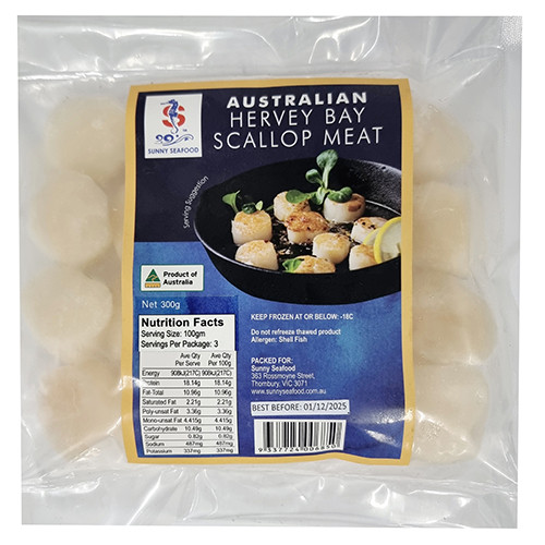 Australian Hervey Bay Scallop Meat Sunny Seafood