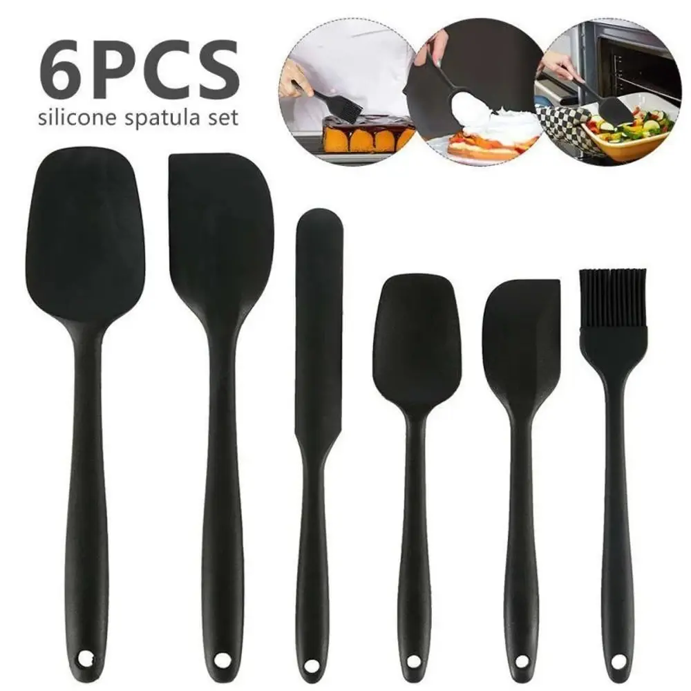 6Pcs Silicone Spatula Set Food Grade Non Stick Heat Resistant Spatulas Turner fo