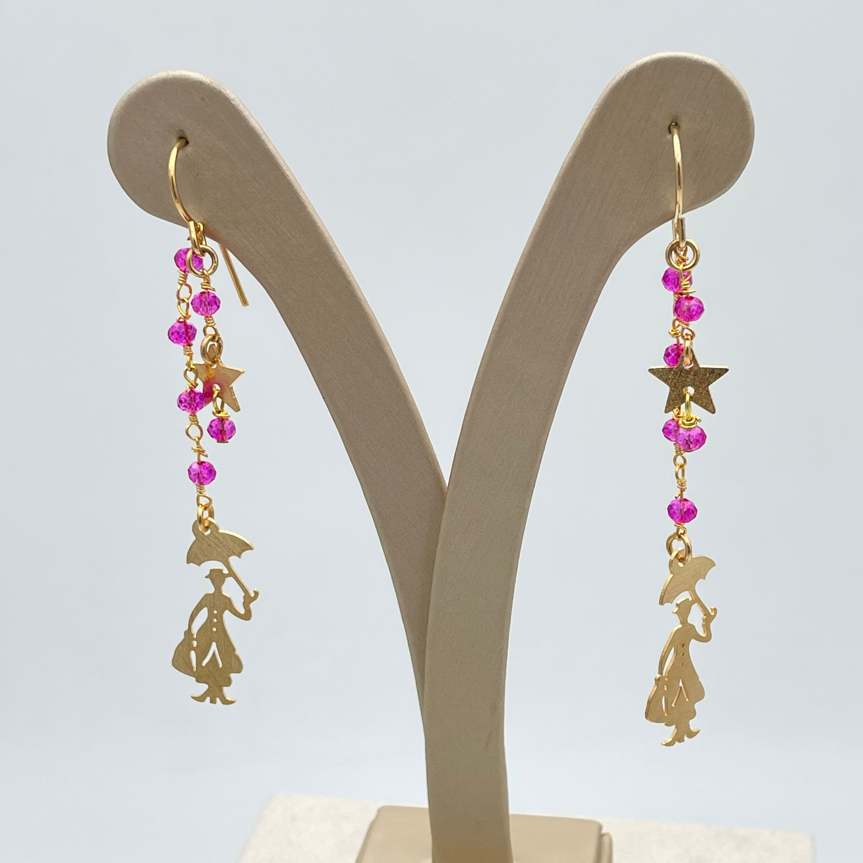 ORECCHINI LUNGHI MARY POPPINS - FUCSIA