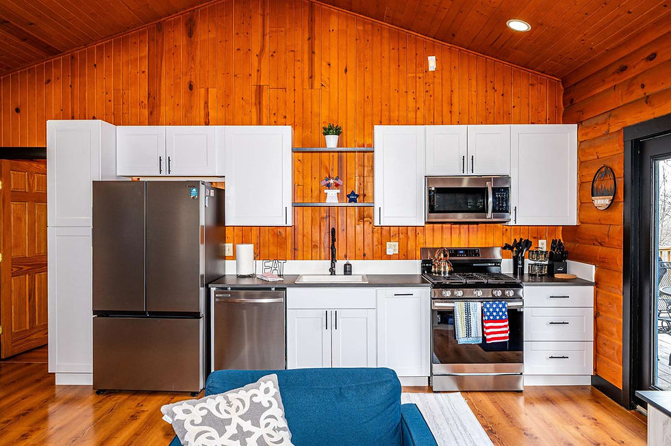 View of the open-concept, full kitchen