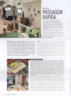 Reportagem para a revista impressa "TAM Nas Nuvens"