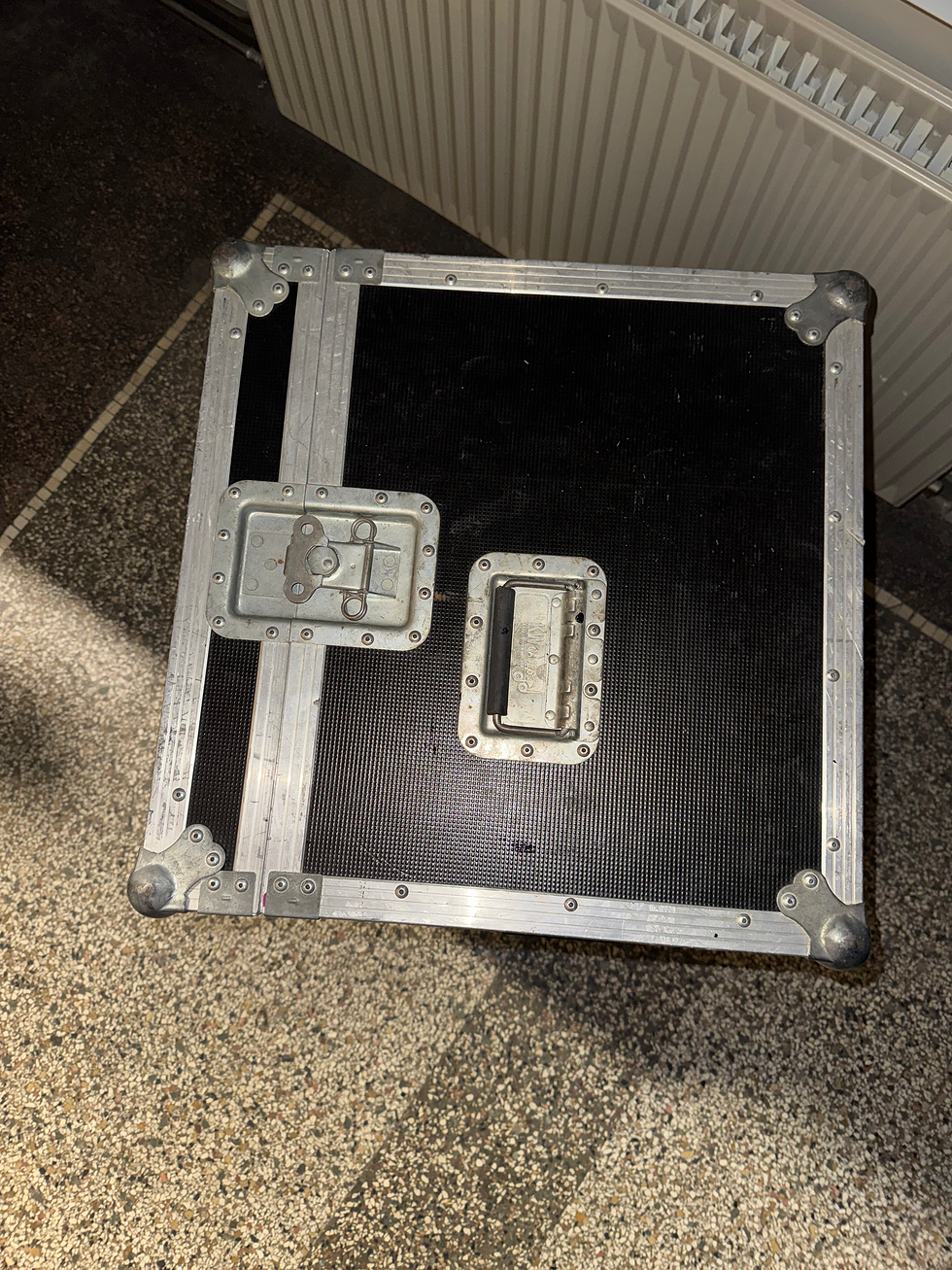 Miniaturebillede: Pro Flight Case på solide industrihjul